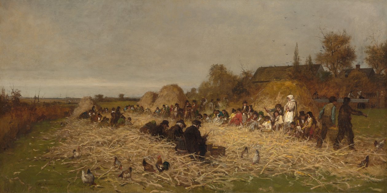 Husking Bee, Island of Nantucket, 1876. af Eastman Johnson