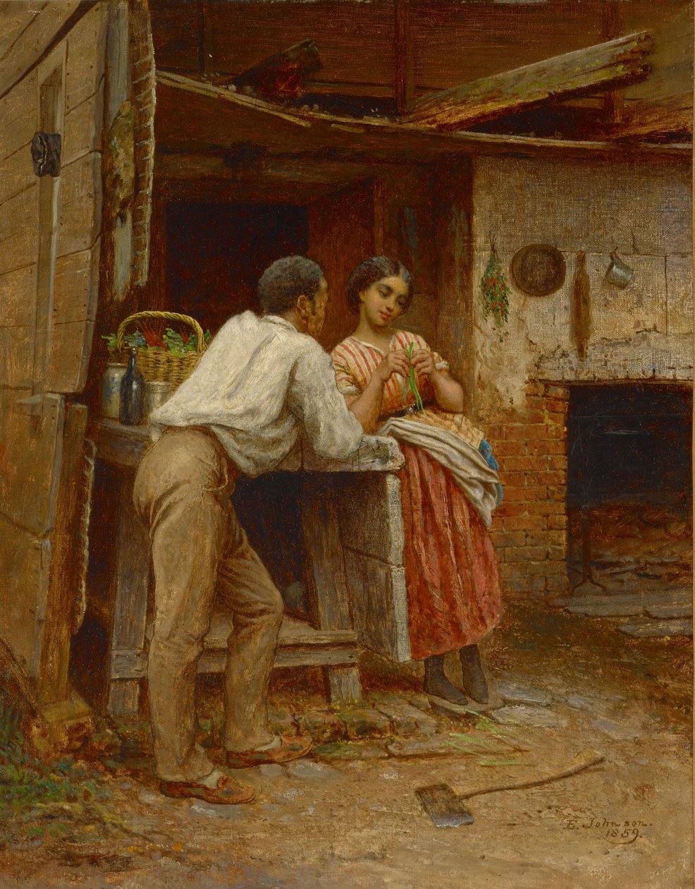 Søndre frieri, 1859 af Eastman Johnson