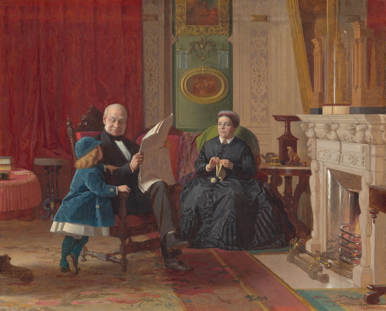 The Brown Family, 1869. af Eastman Johnson