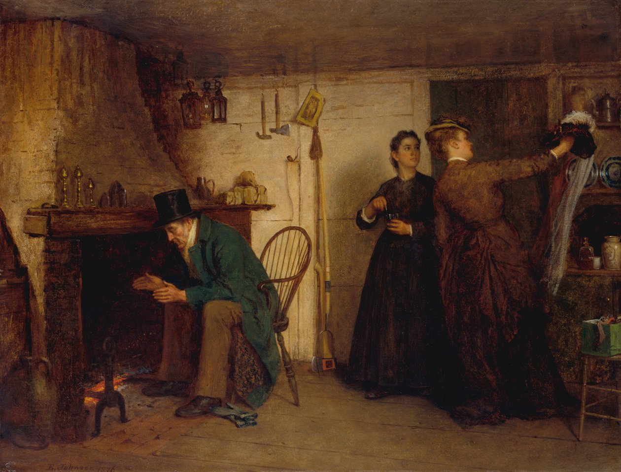 Den nye motorhjelm, 1876. af Eastman Johnson