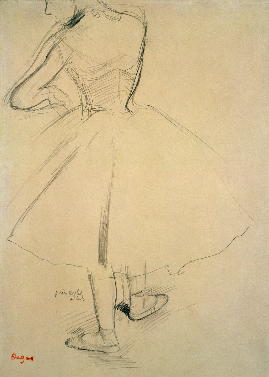Balletdanser bagfra, 1800-tallet af Edgar Degas