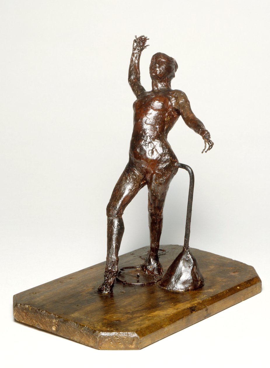 Danser med tamburin, ca.1895 (brun voks) af Edgar Degas