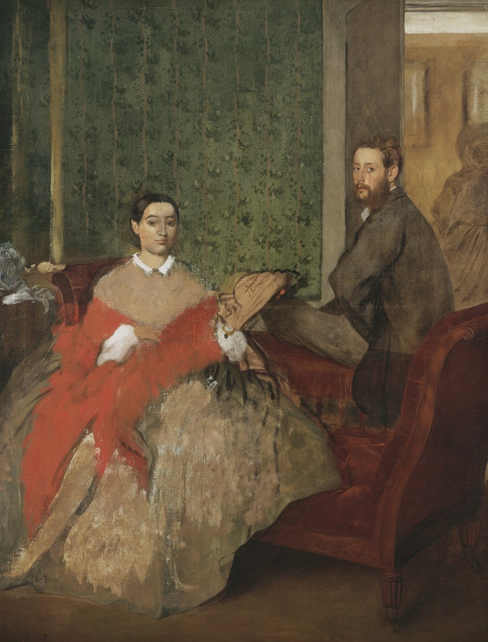 Edmondo og Thérèse Morbilli, ca. 1865 af Edgar Degas