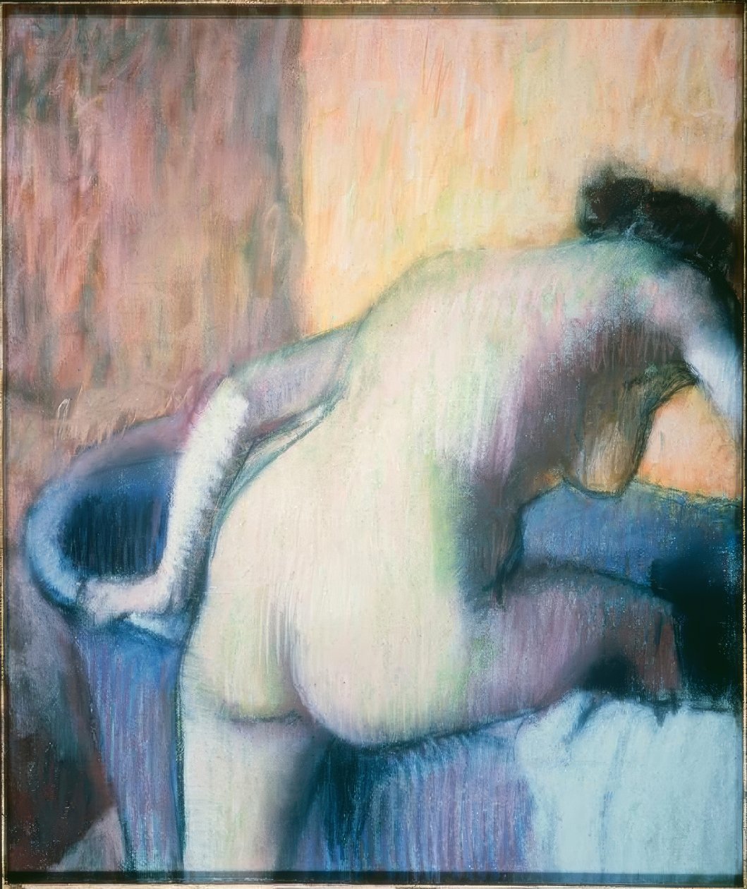 Kvinde kommer ind i et badekar af Edgar Degas