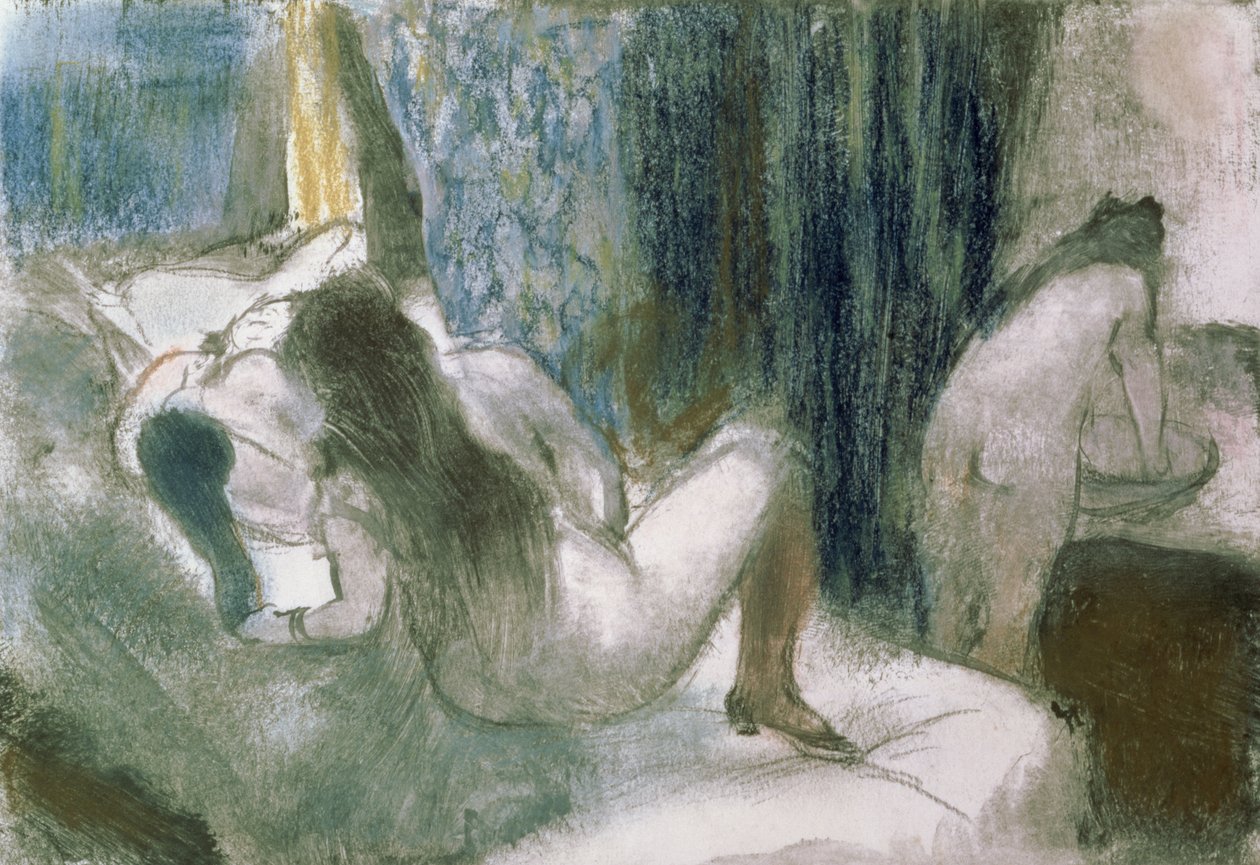 Bordellet, ca. 1879 (pastel og monotypi på papir) af Edgar Degas
