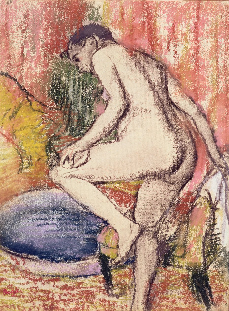 Toilettet, 1883 (pastel og kridt på papir) af Edgar Degas