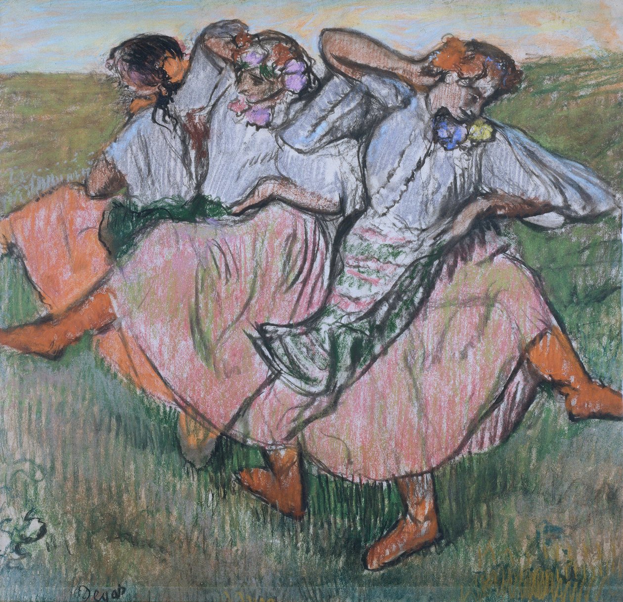 Tre russiske dansere af Edgar Degas