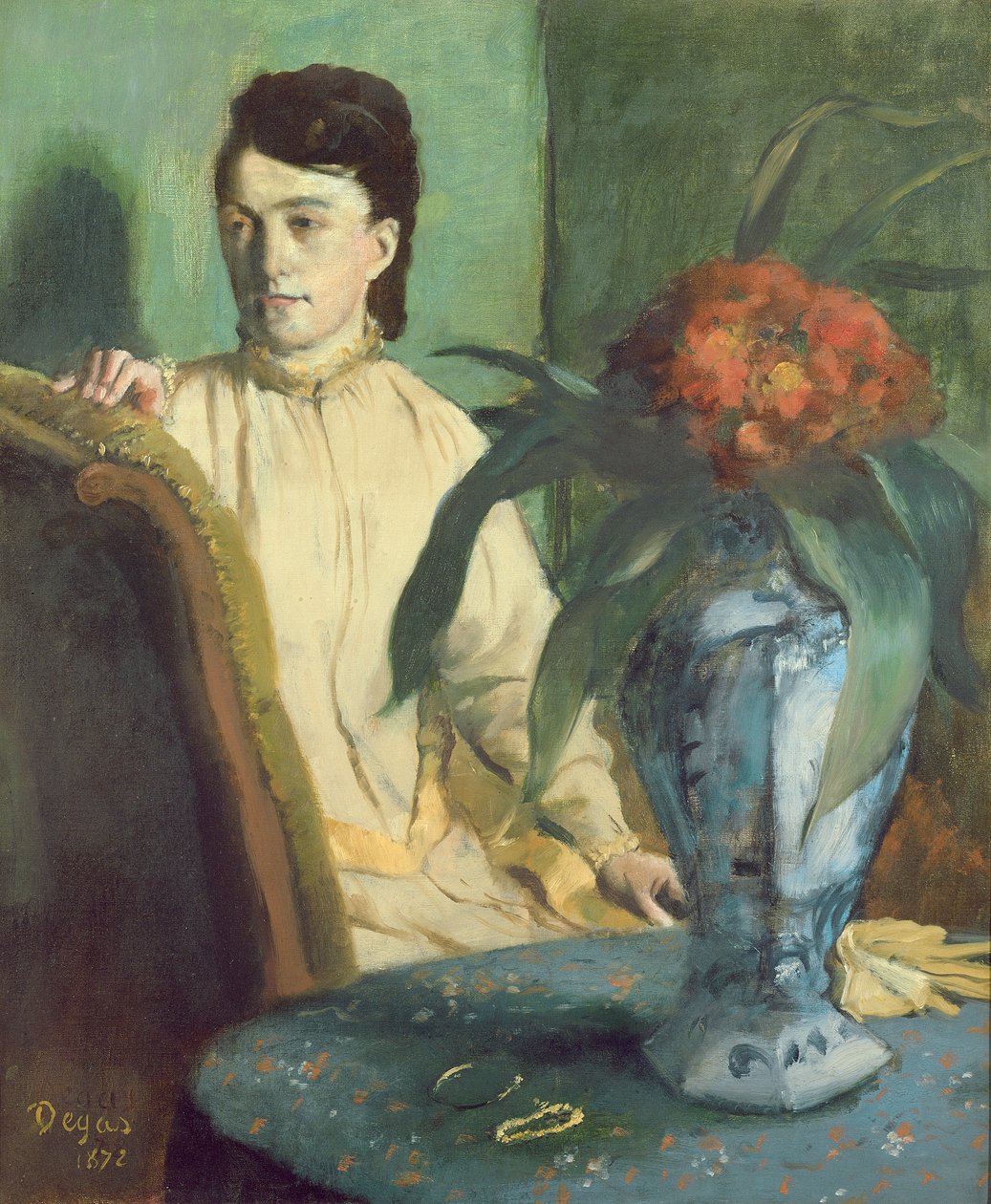 Kvinde med den orientalske vase, 1872 af Edgar Degas