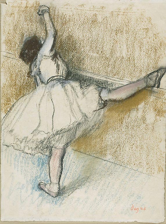 nDanser strækker sig på de golde af Edgar Degas