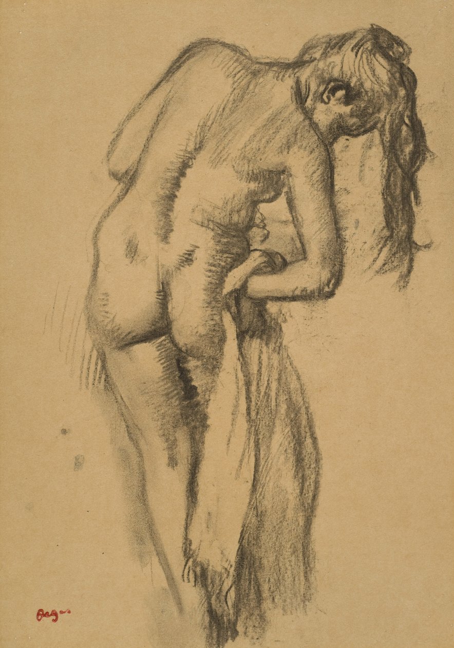 Efter badet, c.1891-92 af Edgar Degas
