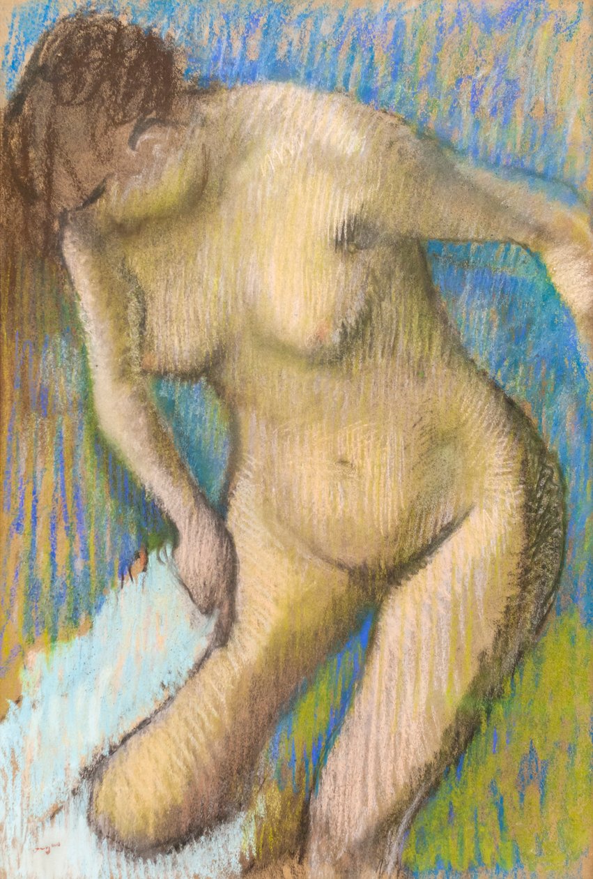 Efter badet af Edgar Degas