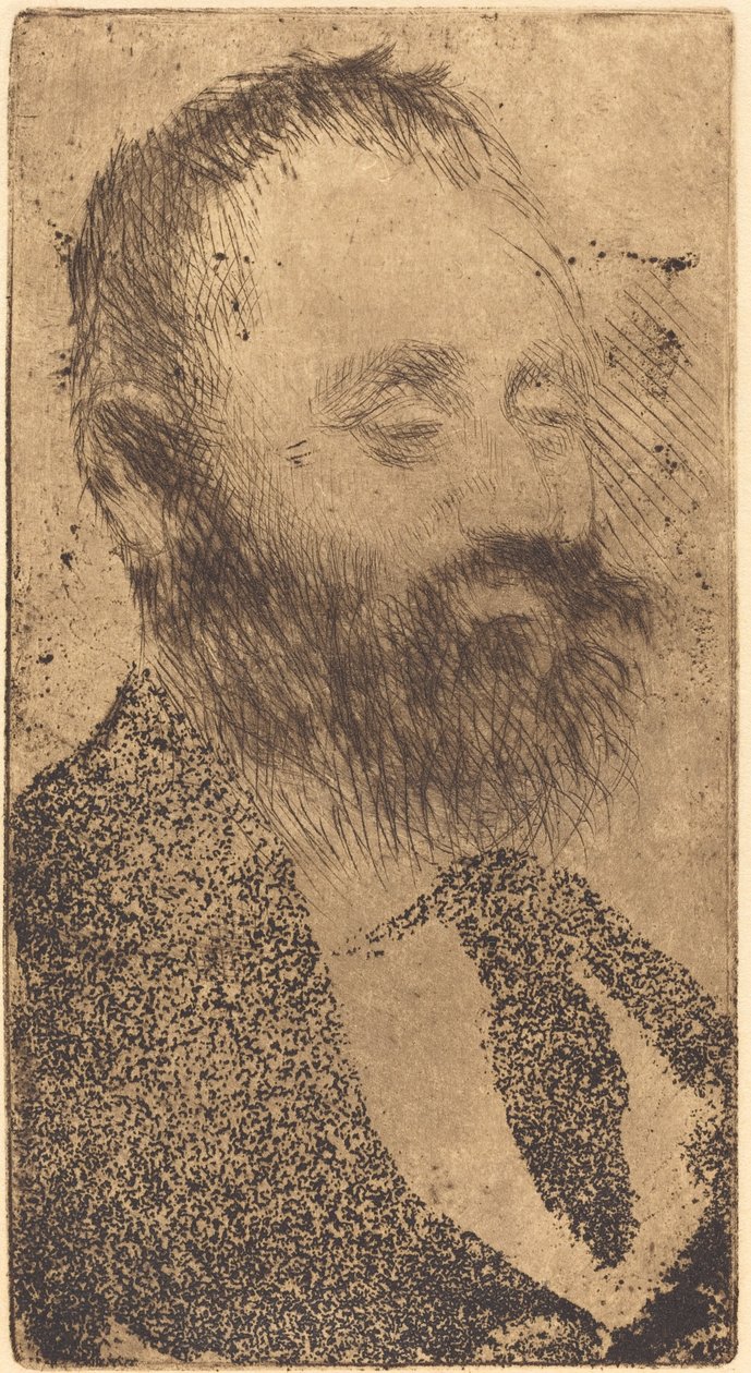 Alphonse Hirsch, 1875. af Edgar Degas