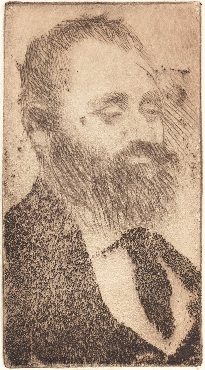 Alphonse Hirsch, 1875. af Edgar Degas