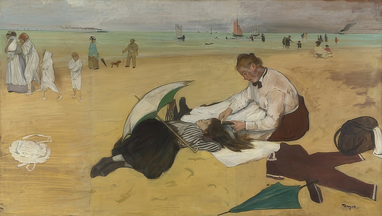 På stranden. Omkring 1869-70 af Edgar Degas