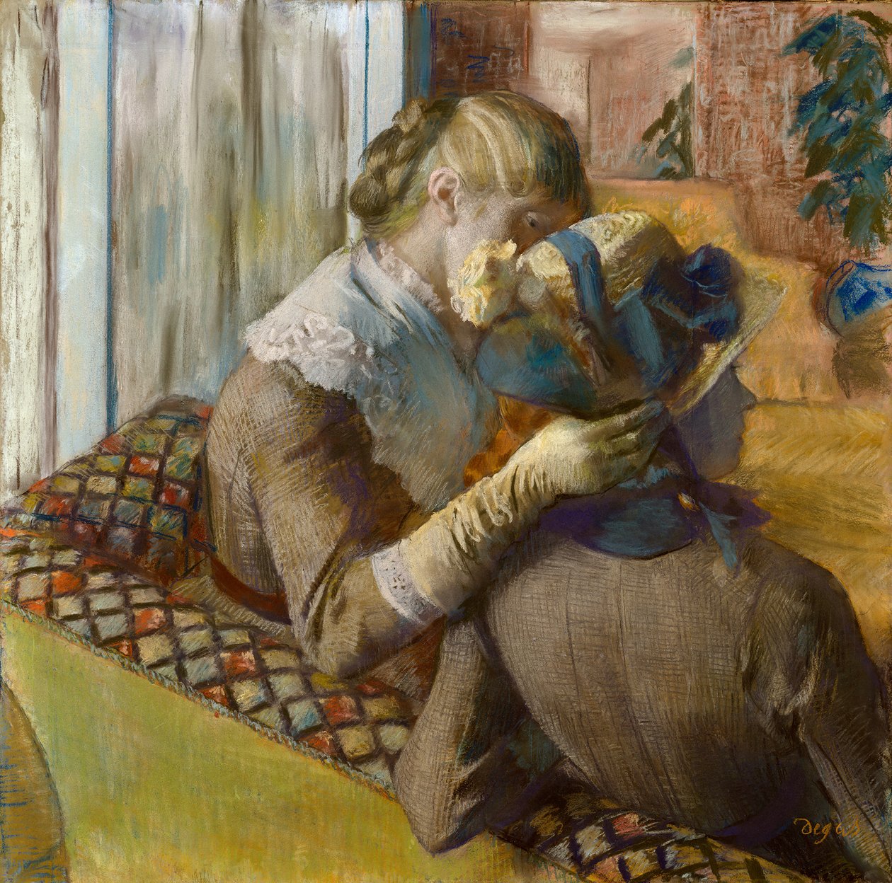 Hos Millinerne, 1881. af Edgar Degas