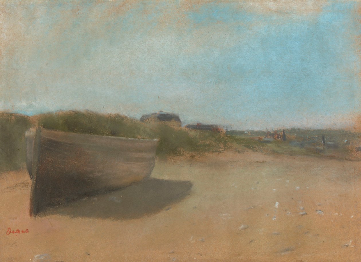 Båd på stranden, ca. 1869 af Edgar Degas