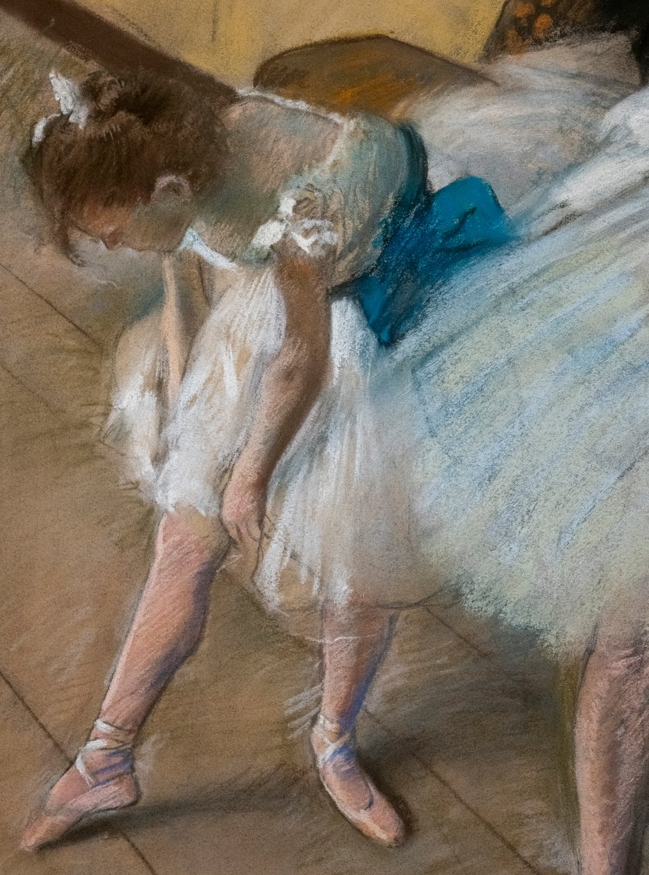 Danseeksamen (detaljer). 1880. Pastel på papir. af Edgar Degas