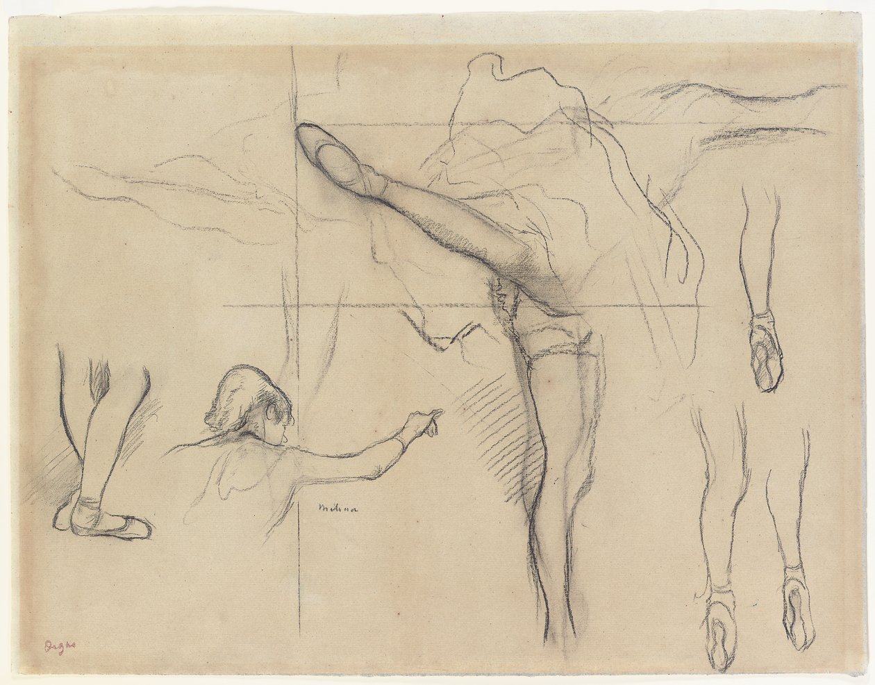 Danser - seks skitser af Edgar Degas