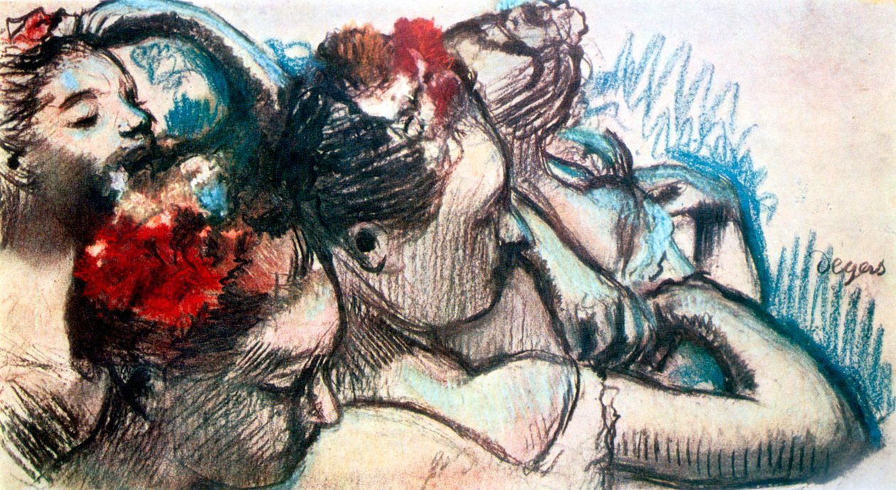 Danserhoveder, 1899 af Edgar Degas