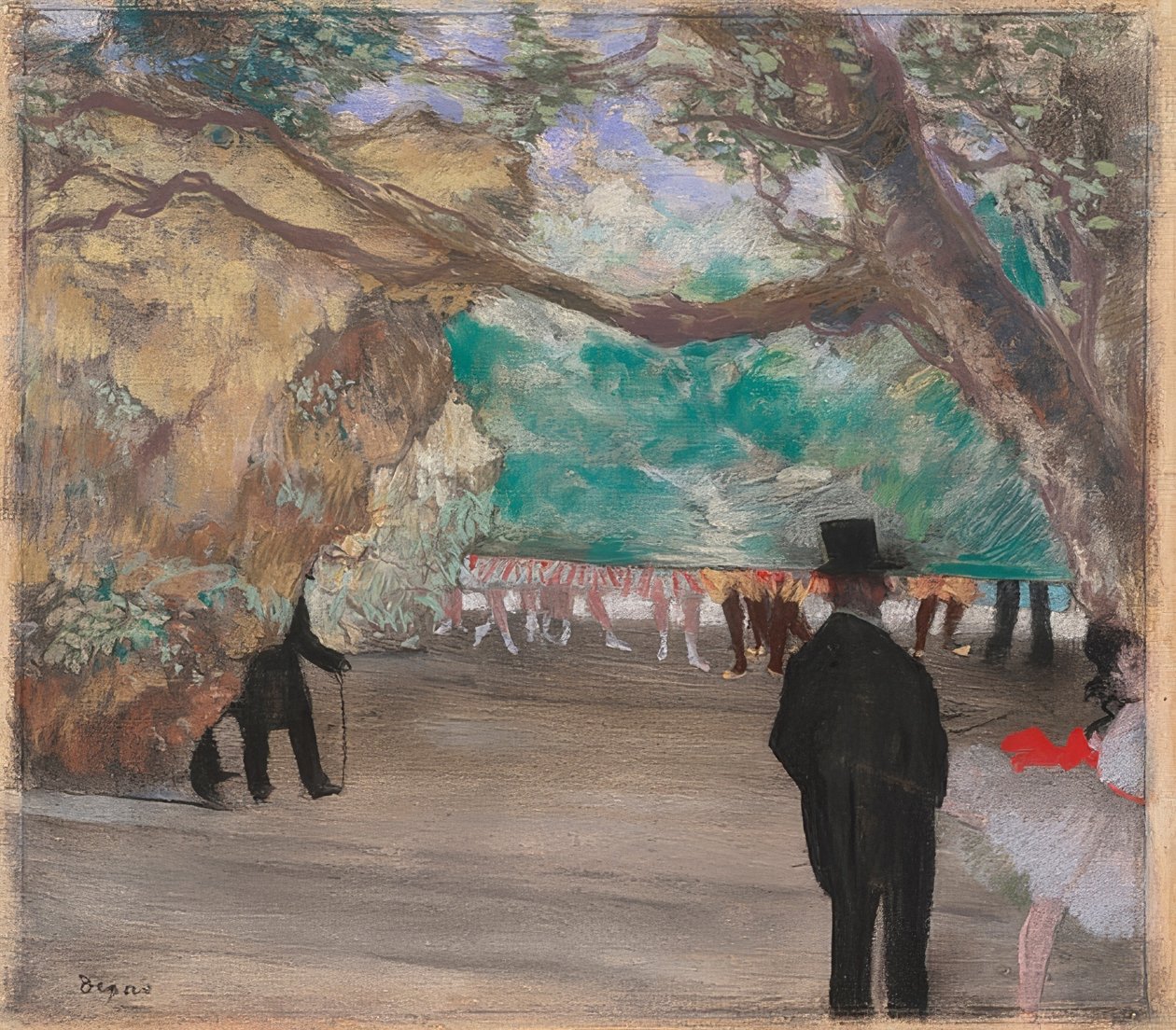 Gardinet. Omkring 1880 af Edgar Degas