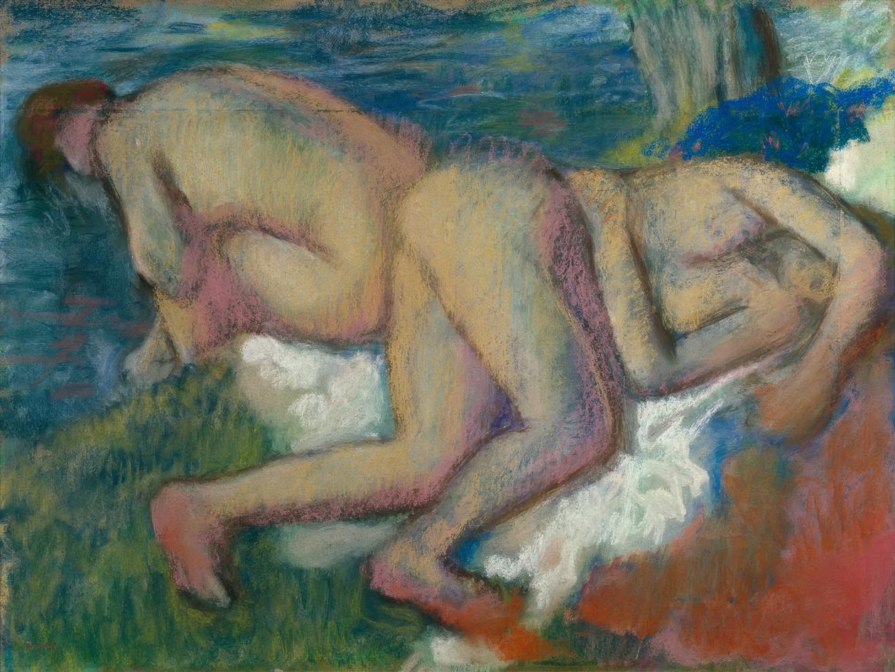 To kvinder i badet af Edgar Degas