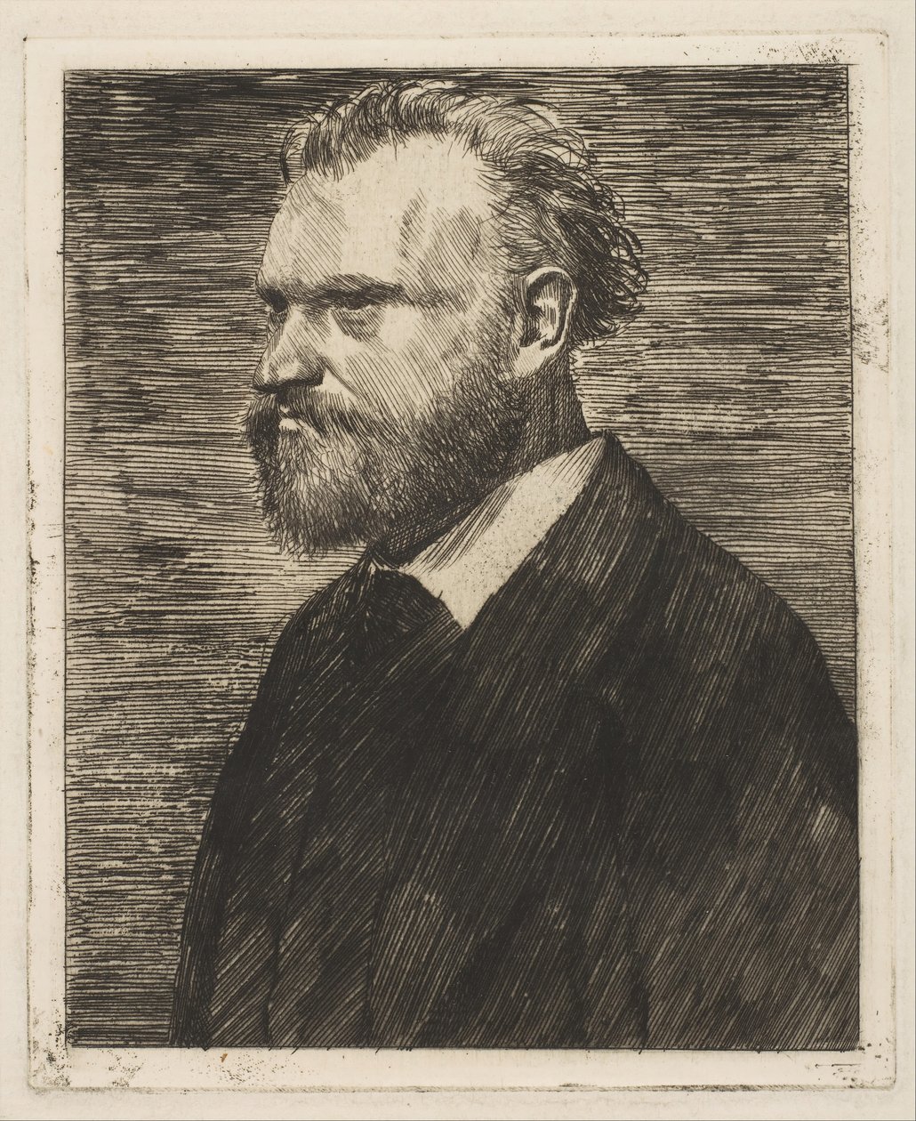 Edouard Manet, bust-længde portræt, 1864-65. af Edgar Degas