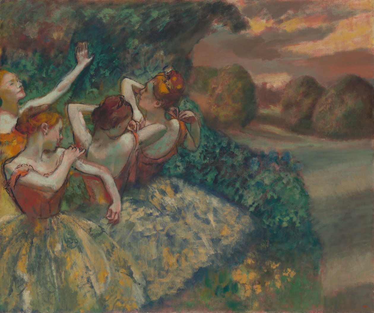 Fire dansere af Edgar Degas