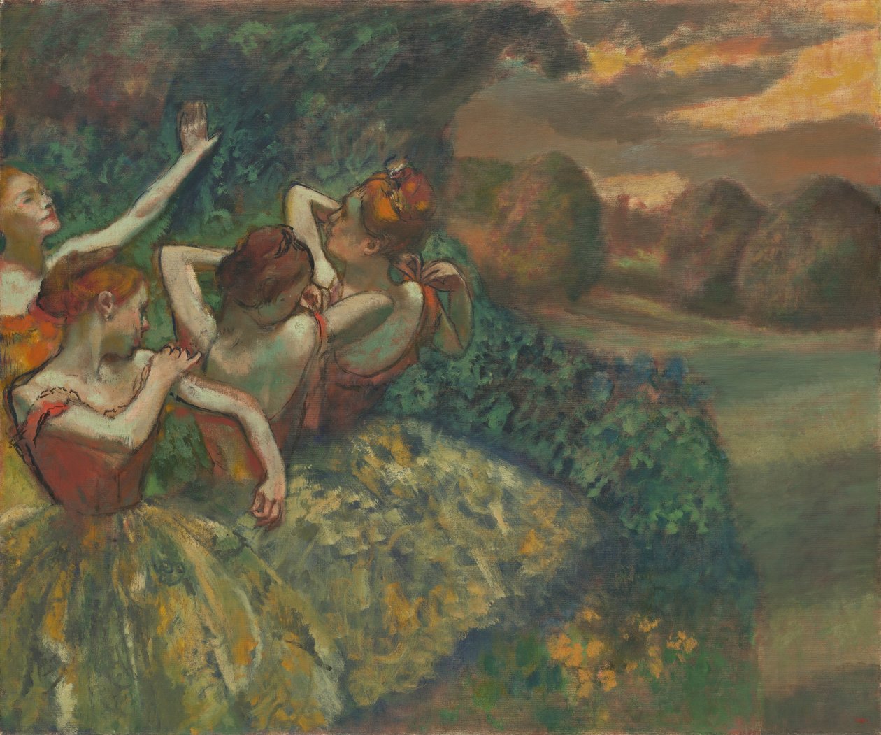 Fire dansere, ca. 1899. af Edgar Degas