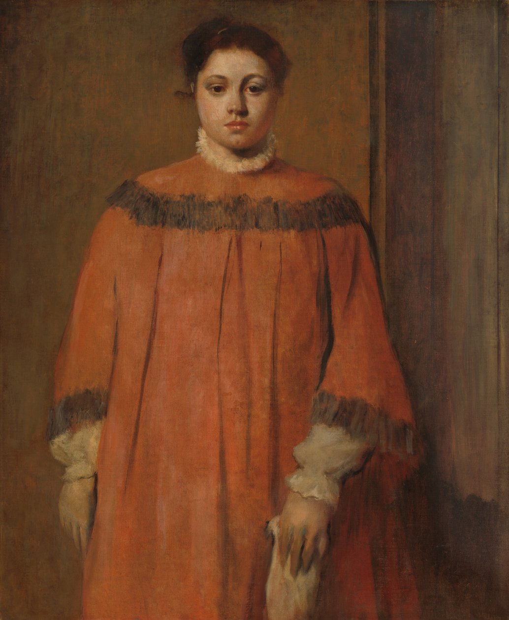 Pige i rødt af Edgar Degas