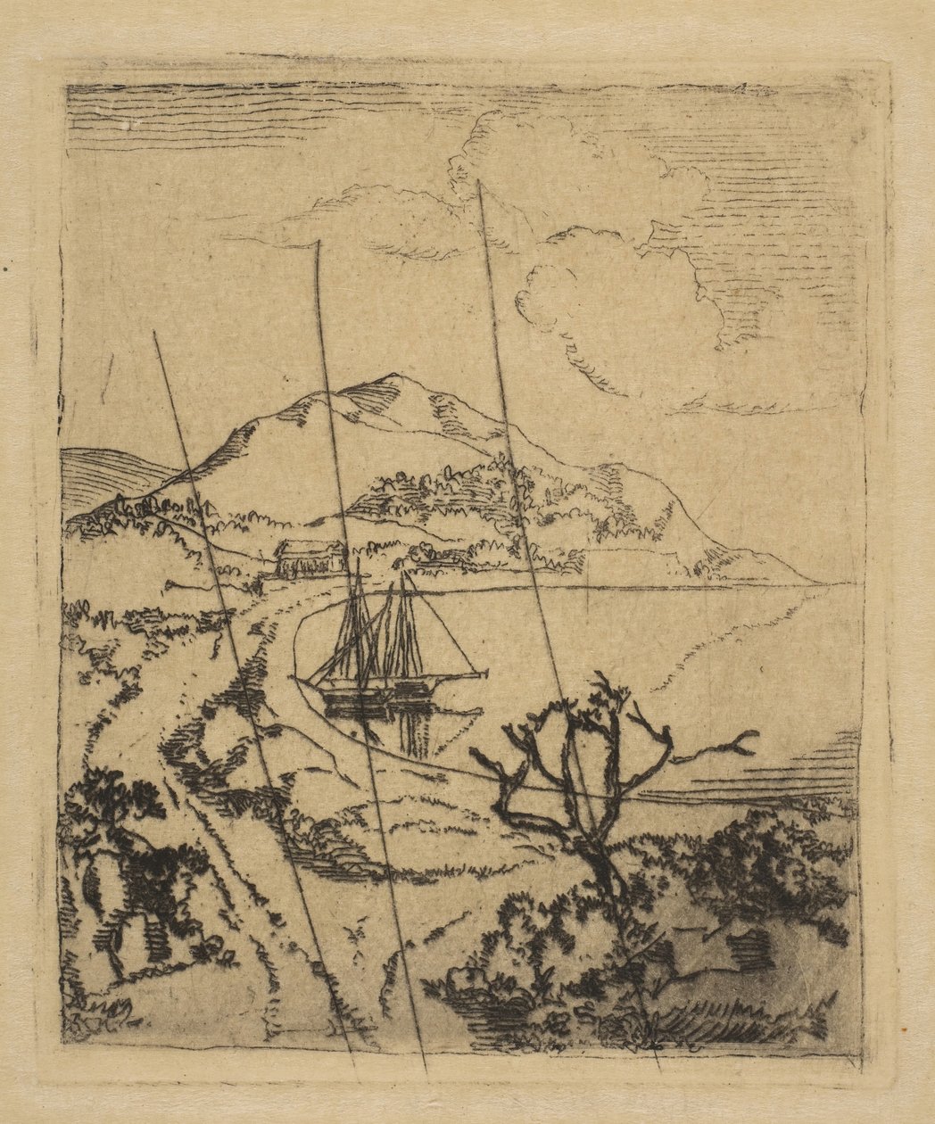 Græsk Landskab, 1856. af Edgar Degas