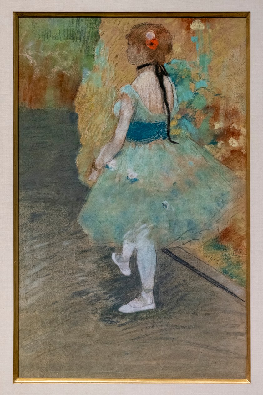 Grøn danser. Omkring 1878. Pastel på papir. af Edgar Degas
