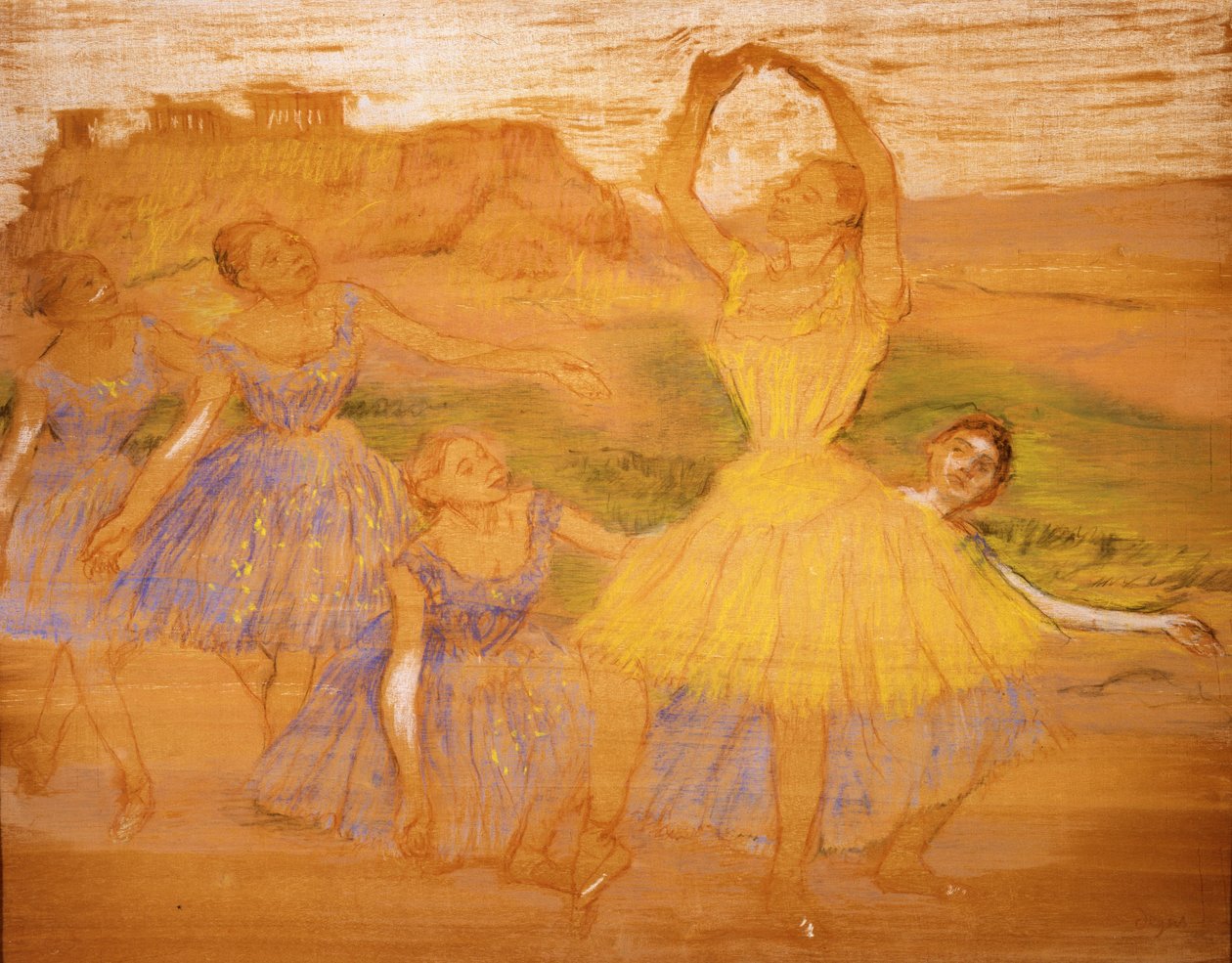 Group of Dancers, c.1895-1897dani af Edgar Degas
