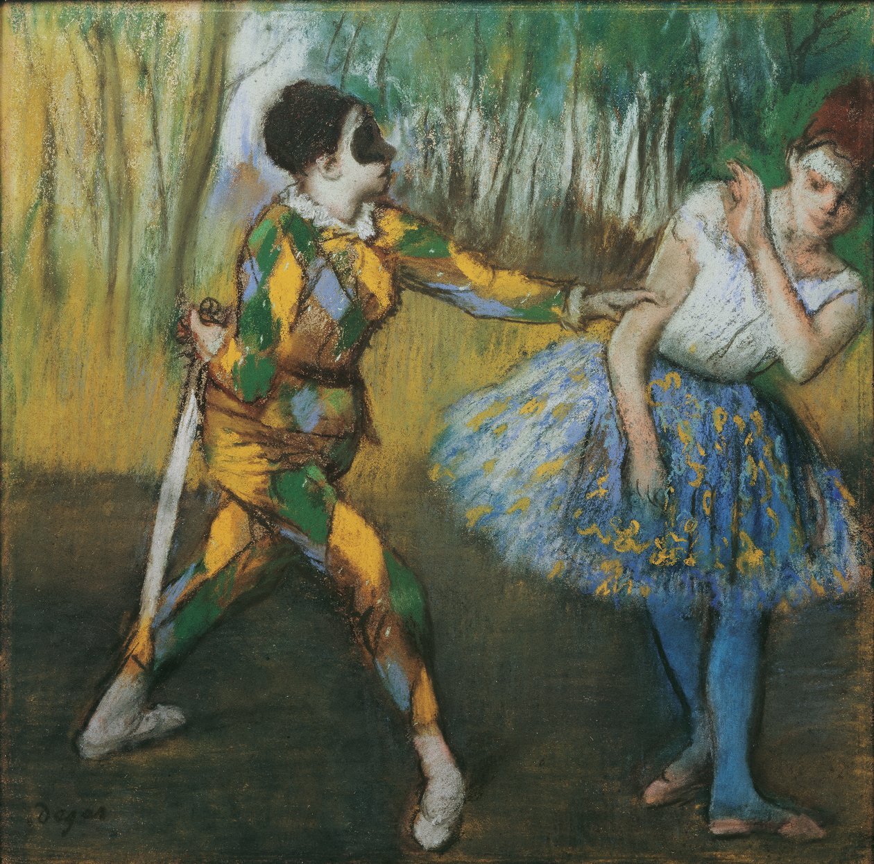 Harlekin og Colombine af Edgar Degas