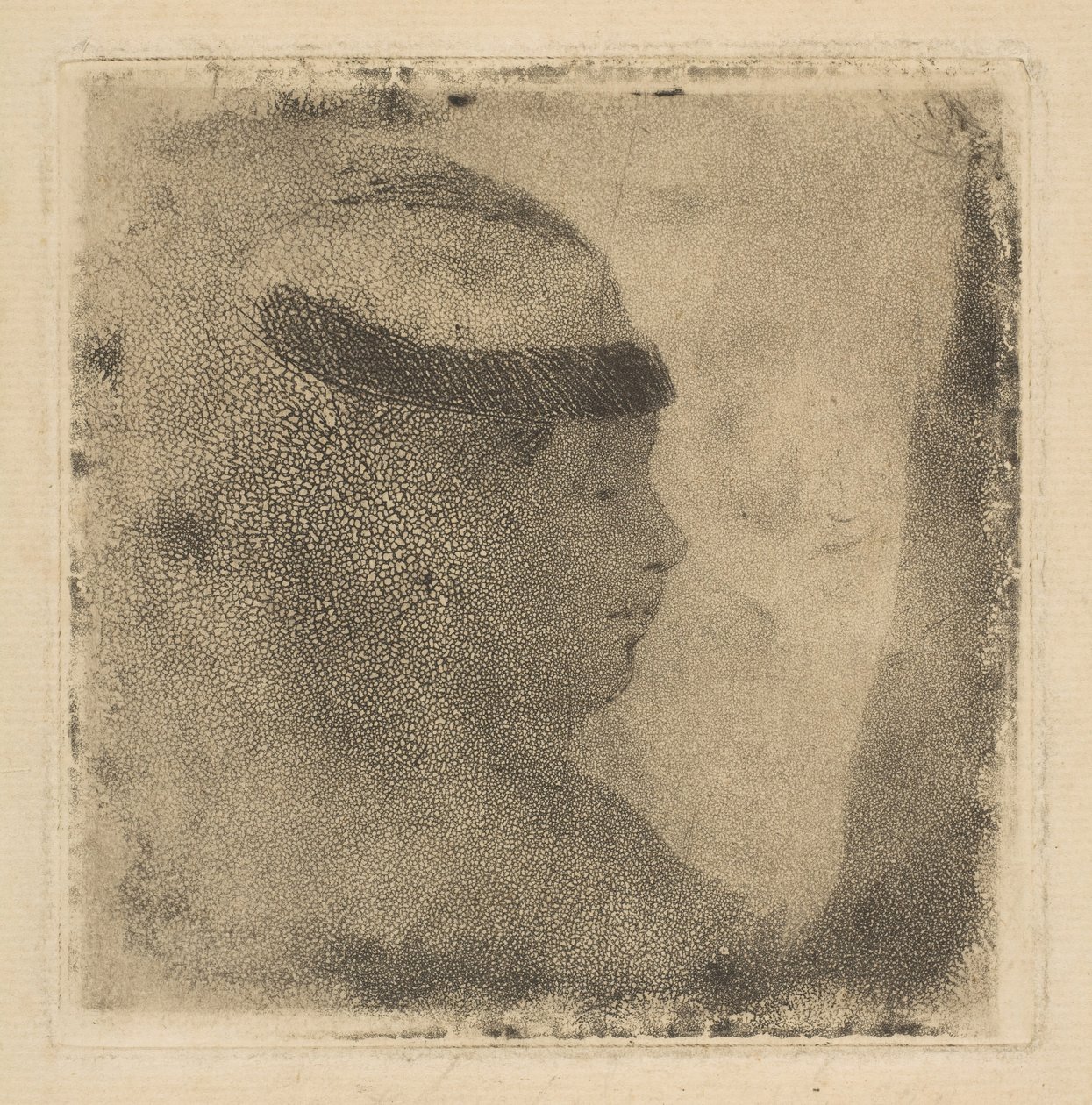 Leder af en kvinde i profil, 1879-80. af Edgar Degas