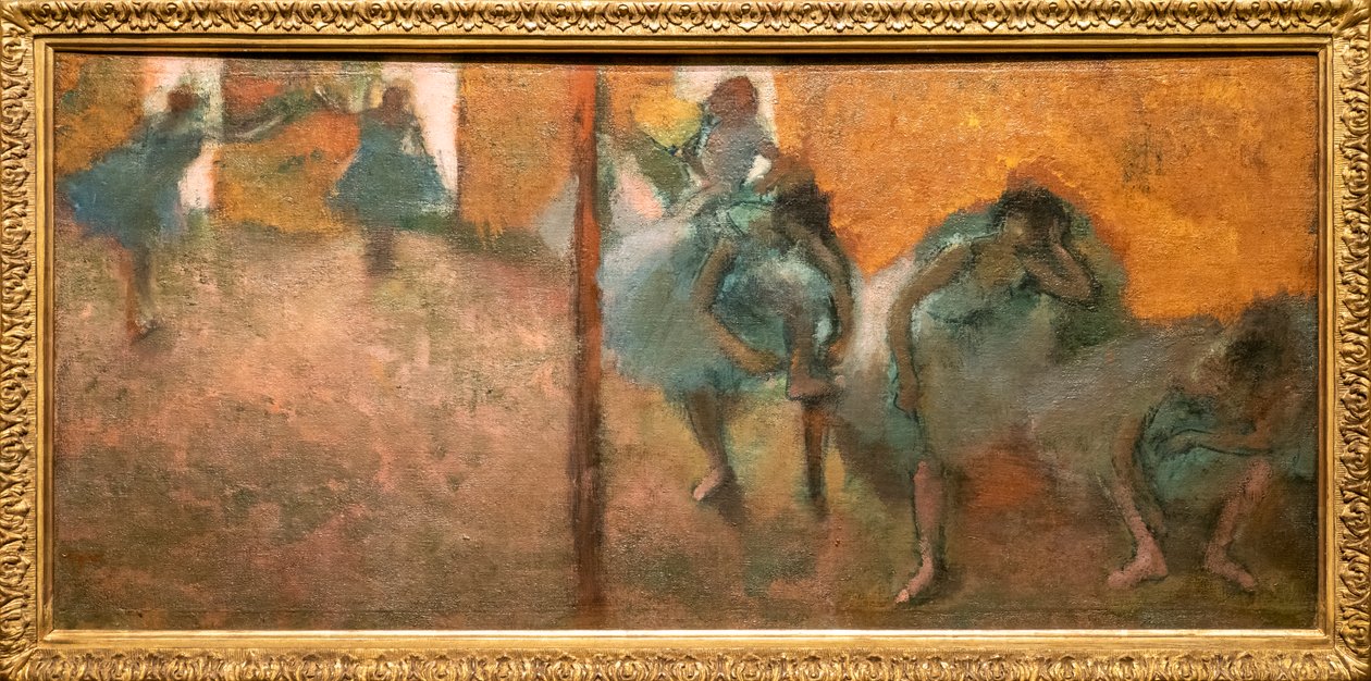 Hjemmedansere. Omkring 1900-1905. Olie på lærred. af Edgar Degas