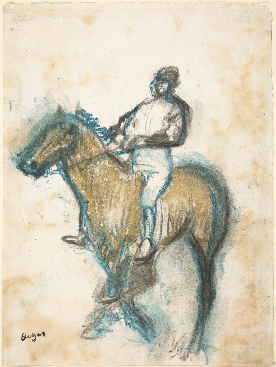 Jockey, c. 1898. af Edgar Degas