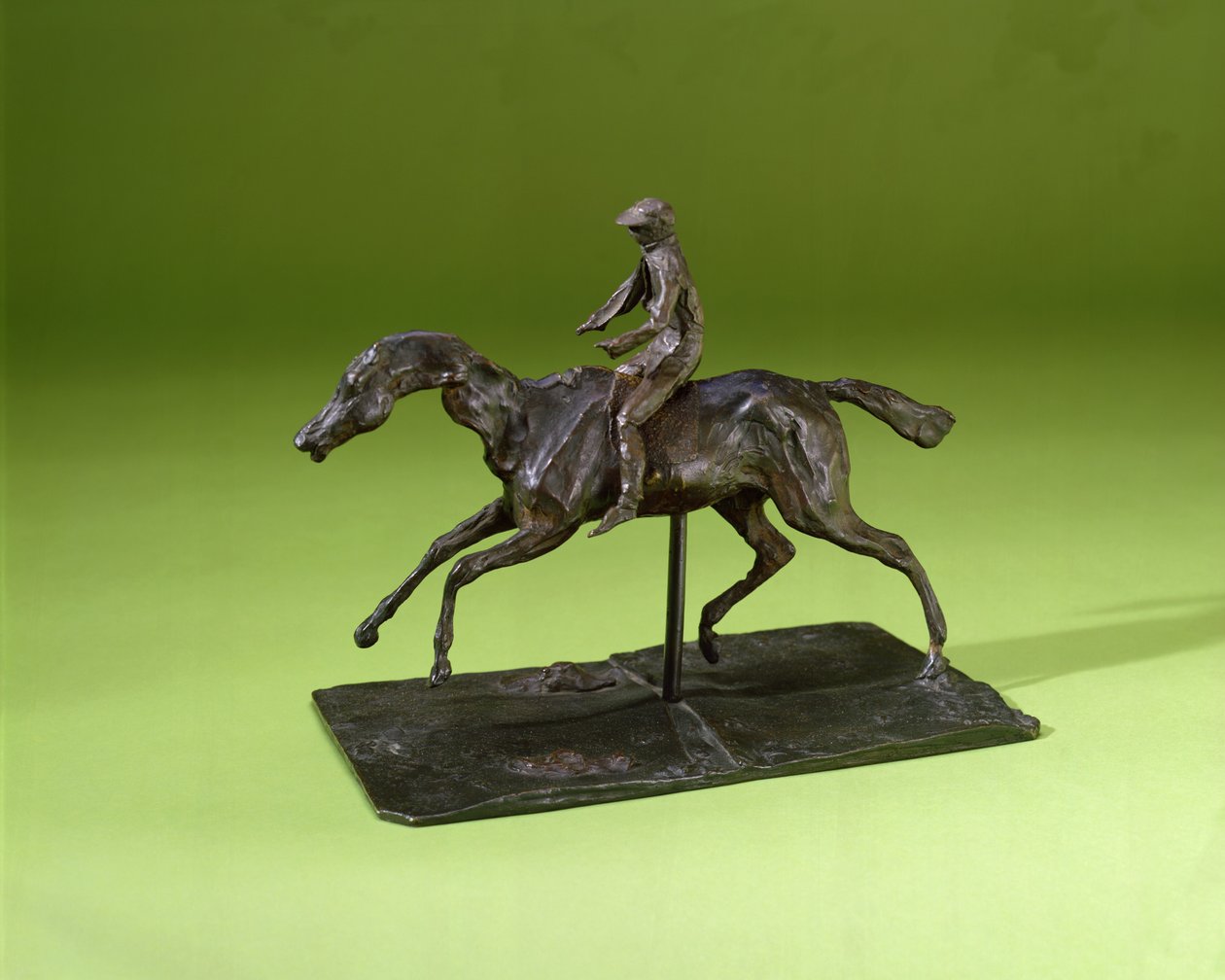Jockey på en hest (bronze) af Edgar Degas