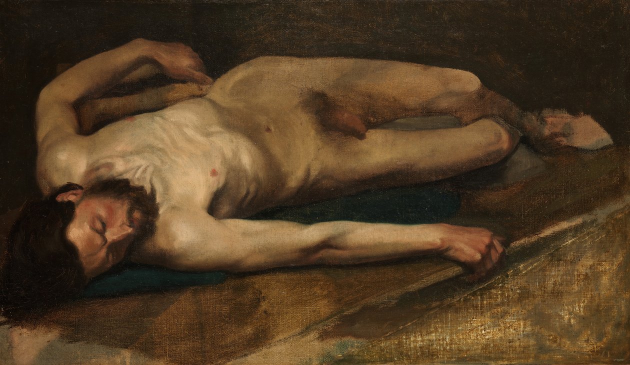 Nøgen mand, 1856. af Edgar Degas