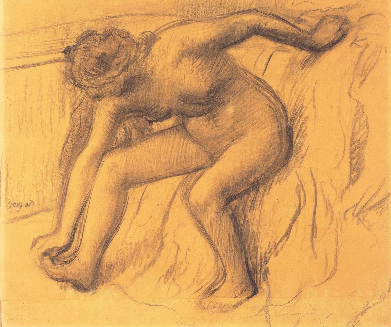 Efter badet af Edgar Degas