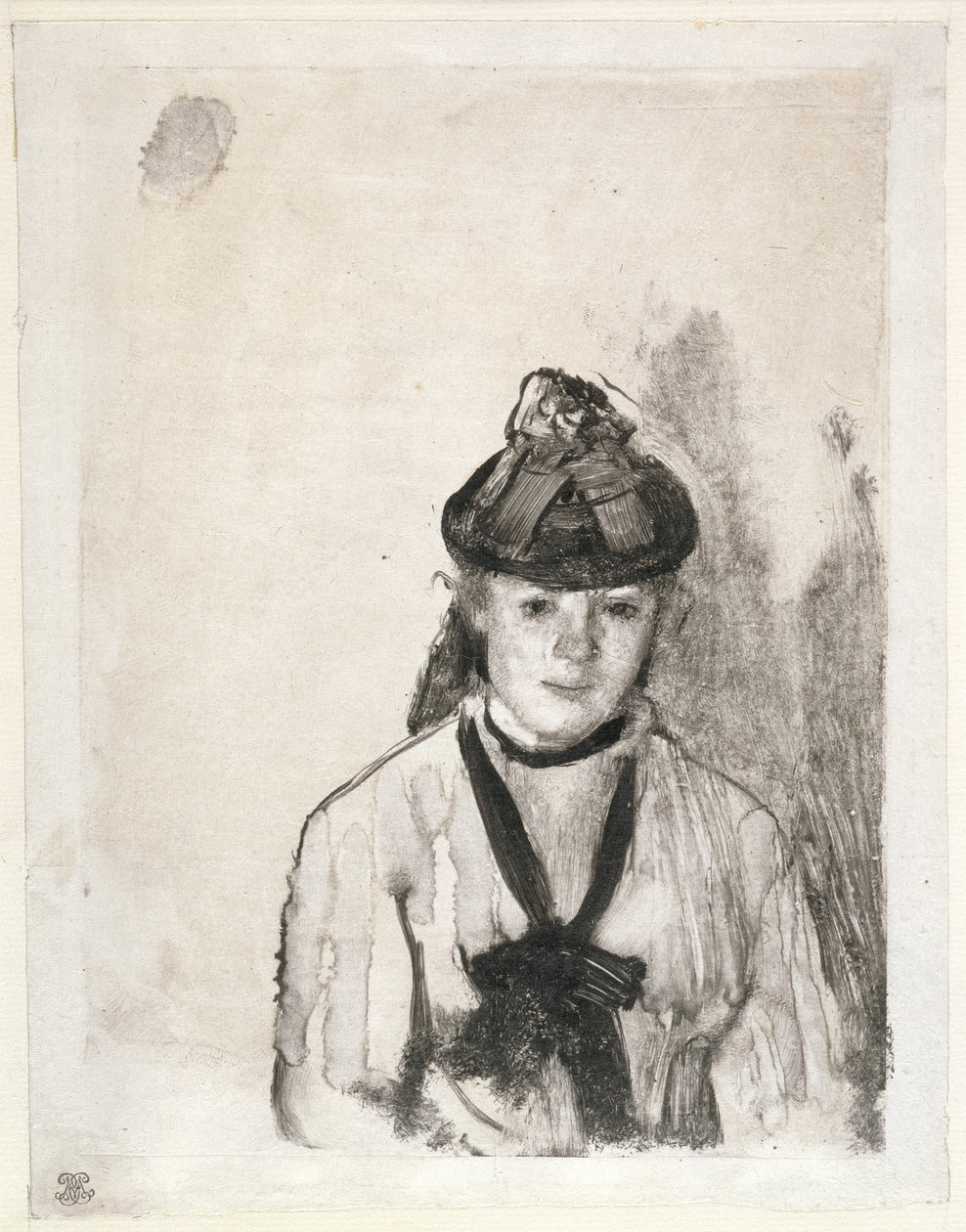 Portræt af Ellen Andrée, ca. 1876 af Edgar Degas