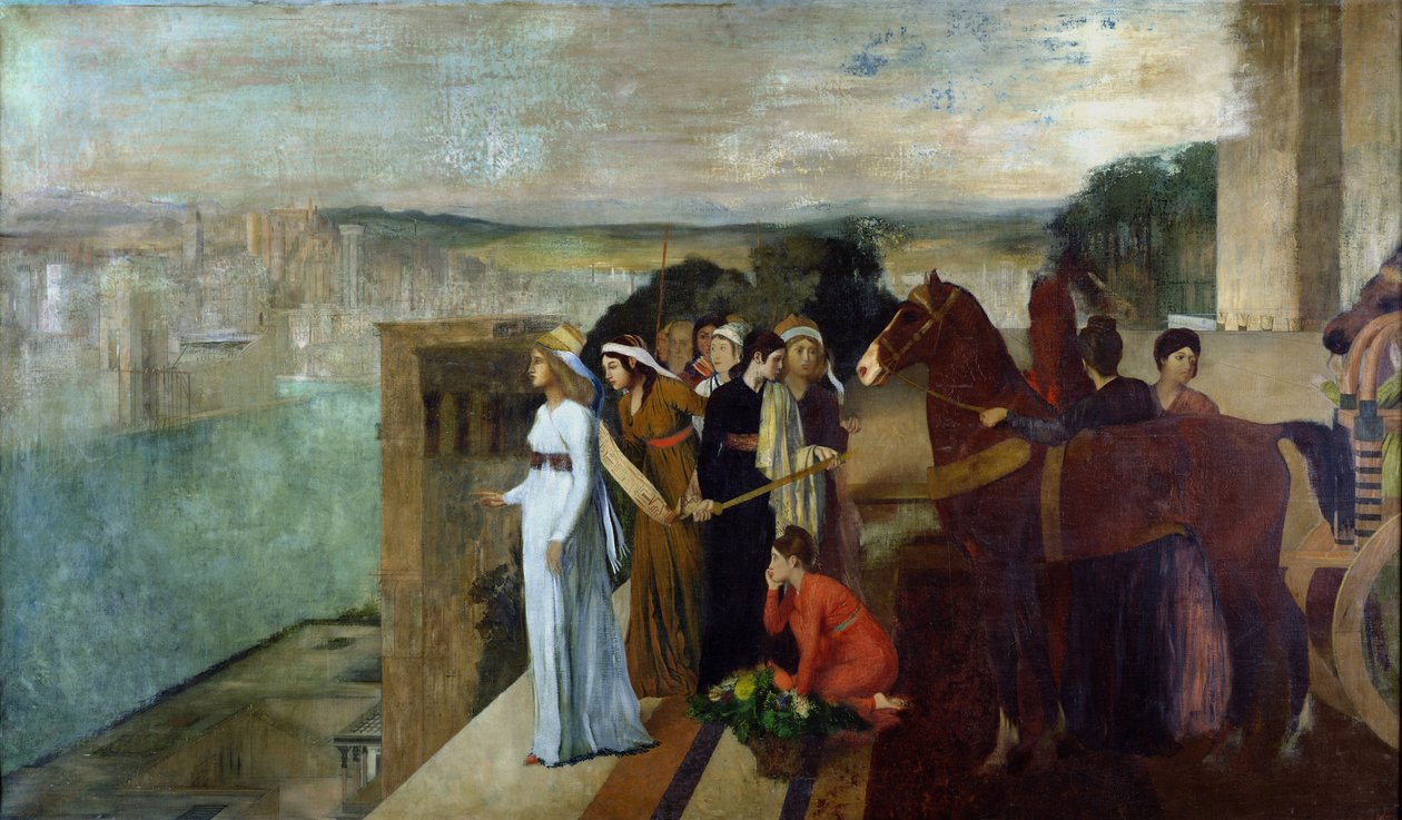 Semiramis Building Babylon, 1861 af Edgar Degas