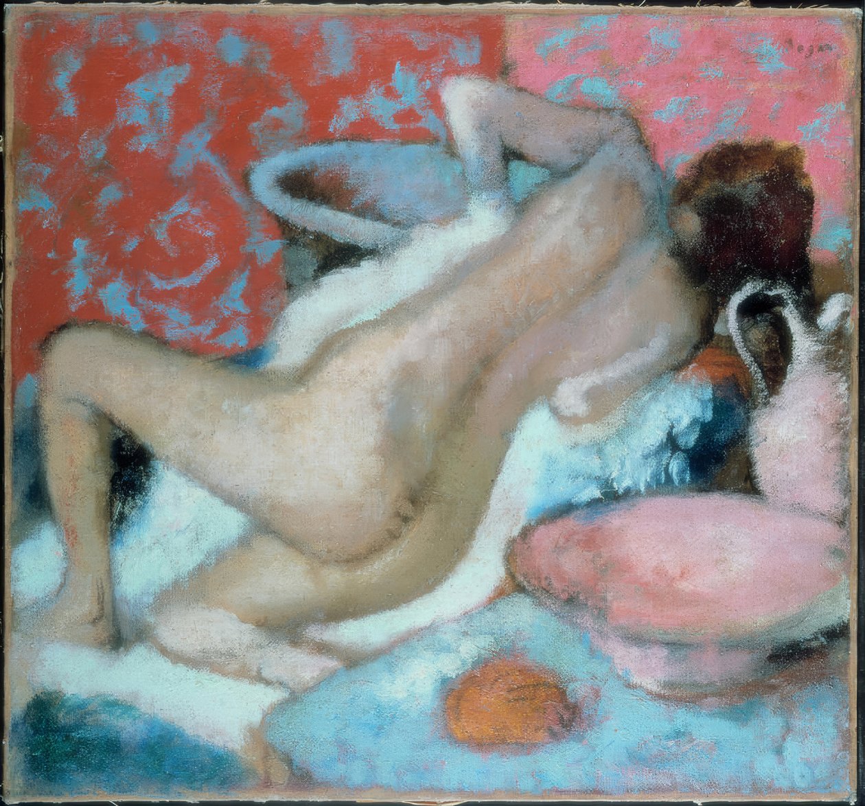 Kvinde tørrer sig selv af Edgar Degas
