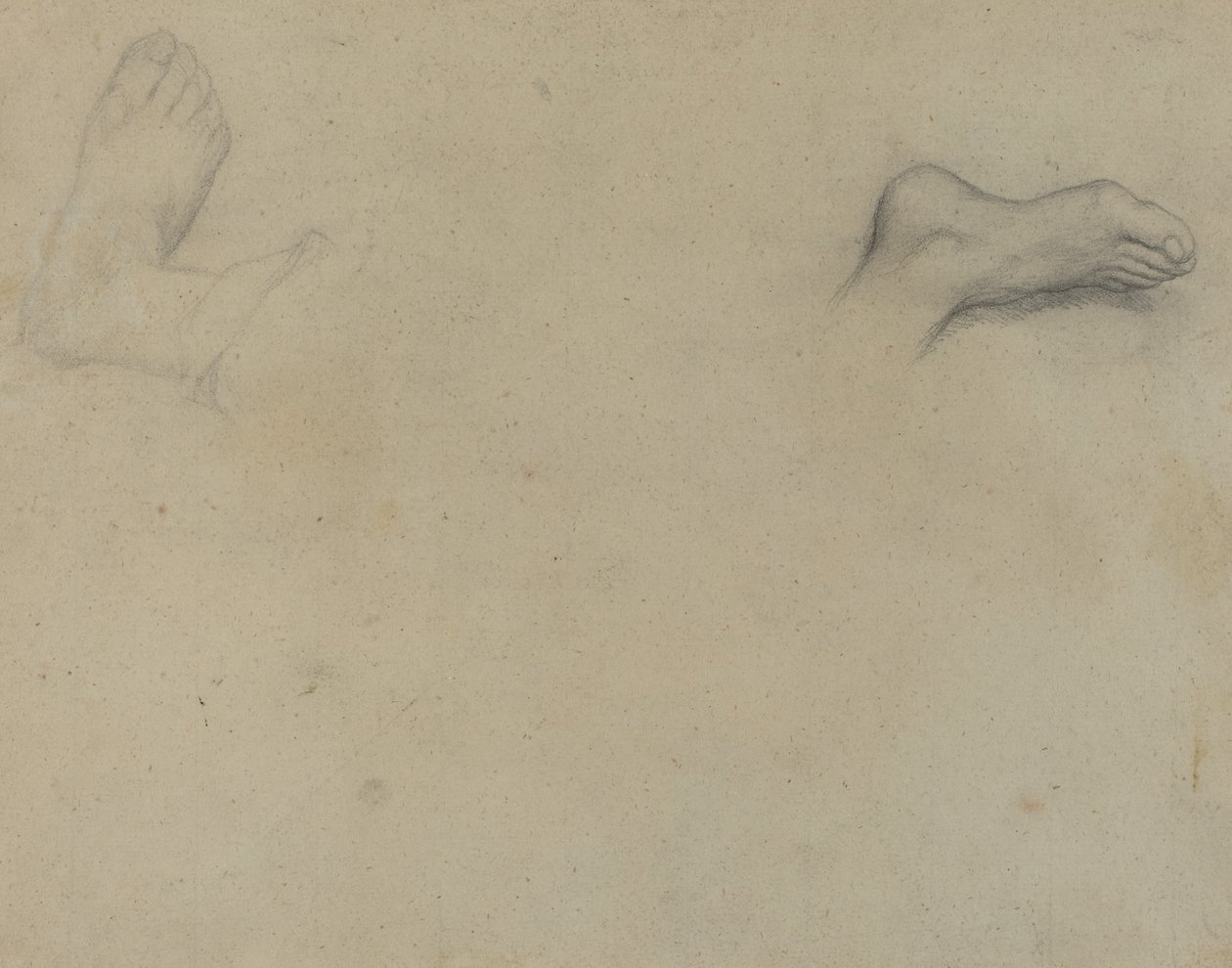 Studier af fødder [verso] af Edgar Degas