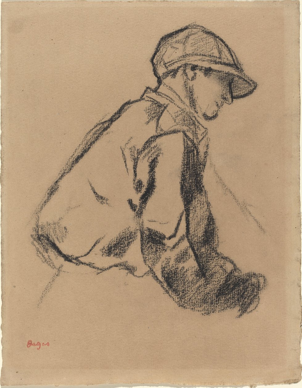 Studie af en jockey, ca. 1884. af Edgar Degas