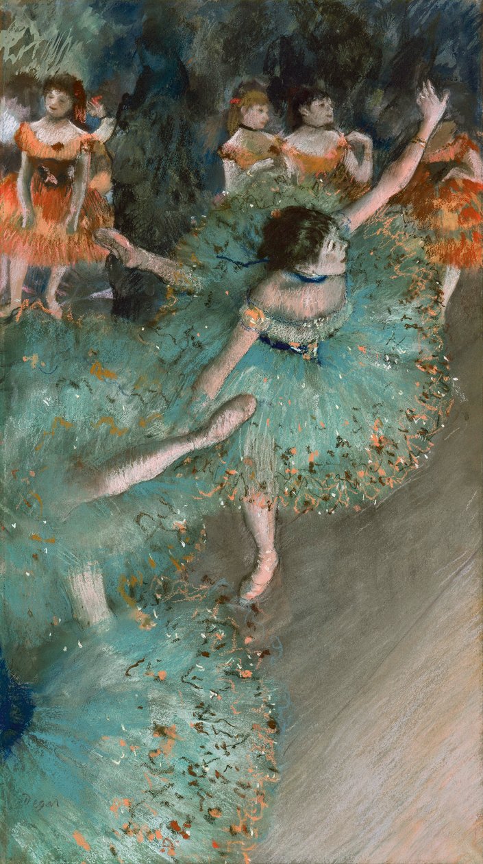 Swaying Dancer Dancer in Green, 1877-1878 af Edgar Degas