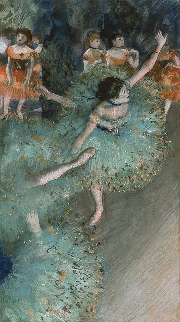 Dansere i grønt. 1877-79 af Edgar Degas