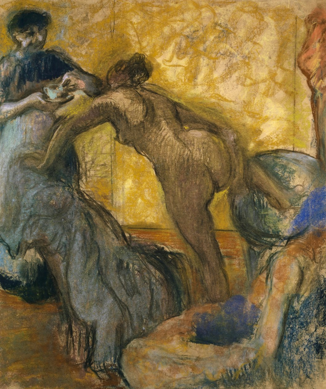 Koppen med varm chokolade, 1900-5 af Edgar Degas