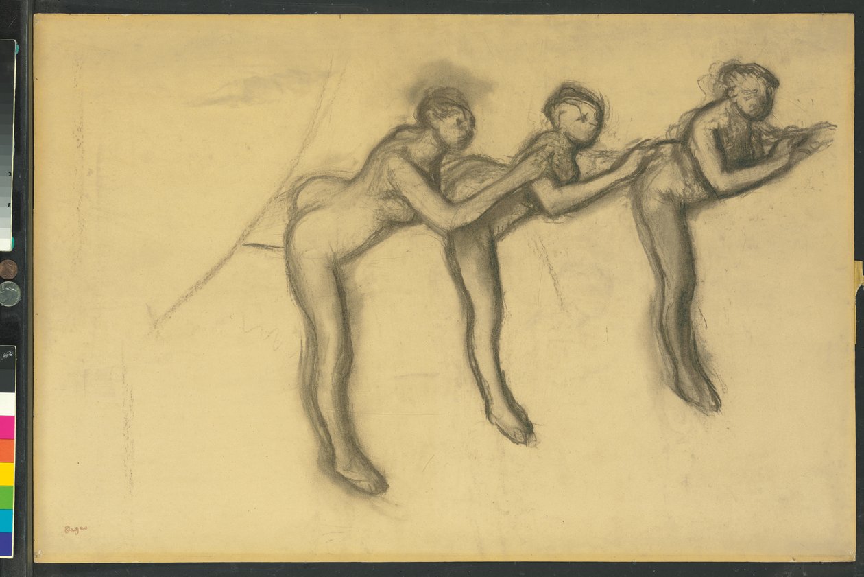 Tre dansere i strømpebukser, ca. 1895-1900 af Edgar Degas