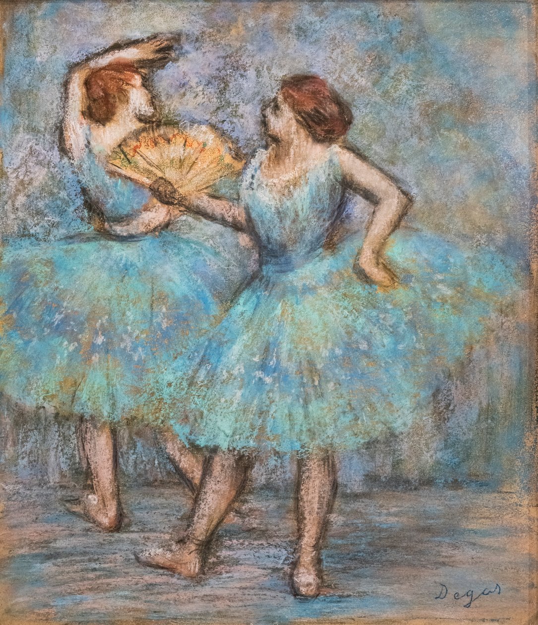 To dansere. Omkring 1905. Pastel på pap. af Edgar Degas