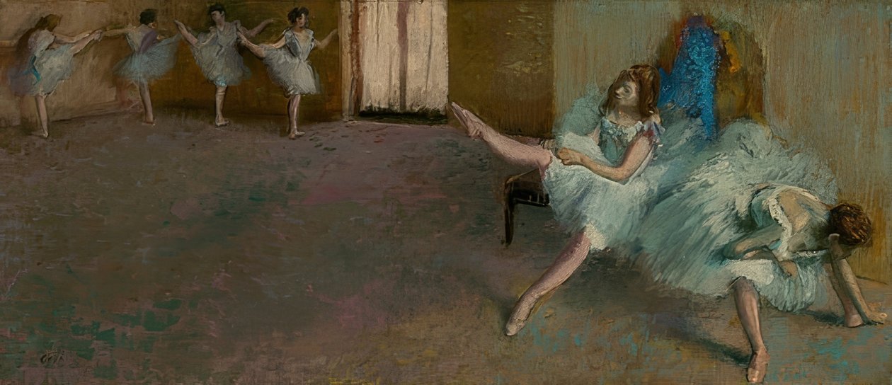 Før balletten. 1890/92 af Edgar Degas